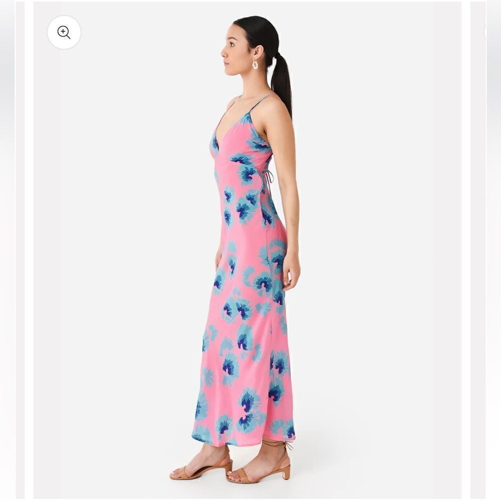 NEW Banjanan Aurora Maxi Slip Dress Pink Blue Floral Silk Size XS - Picture 2 of 11